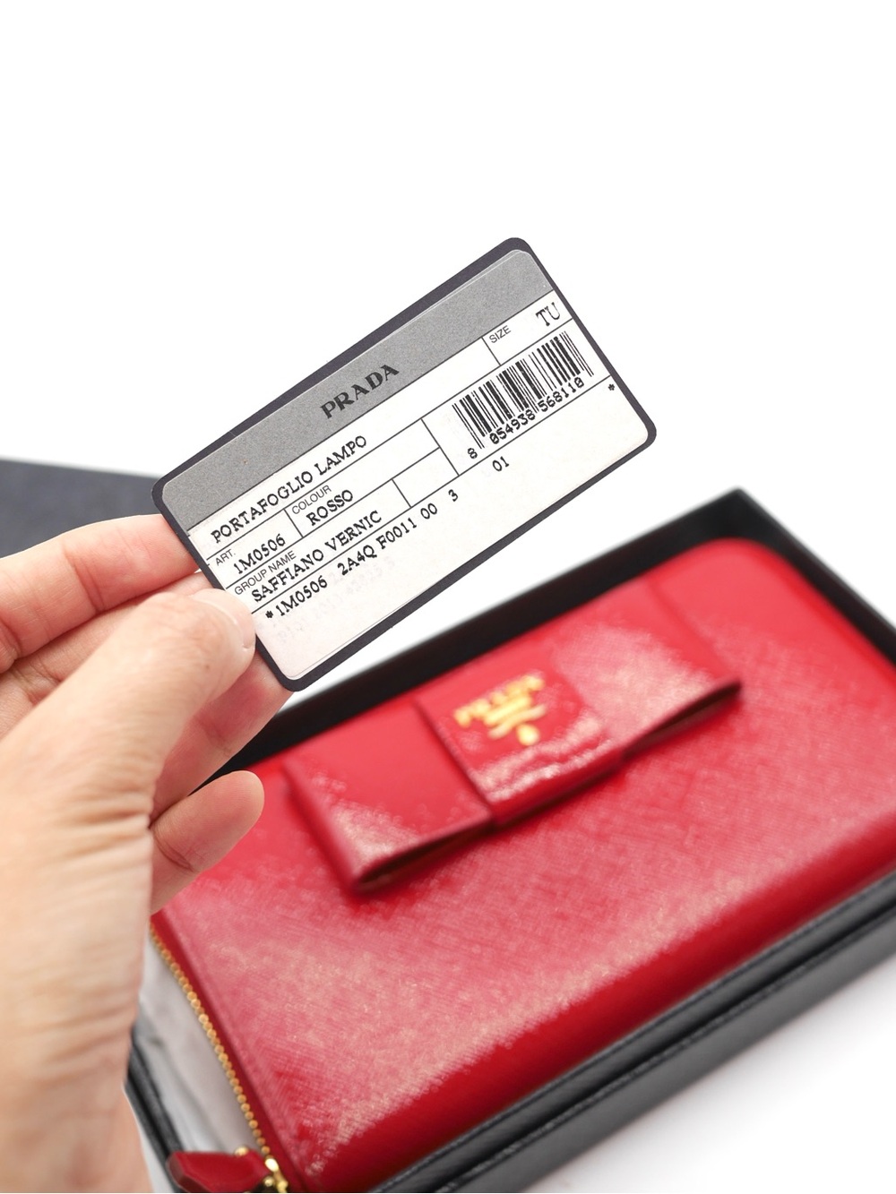 🍓PRADA Saffiano Red Wallet - Picture 12 of 13